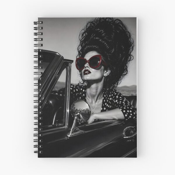 Item preview, Drive Your Own Way! Vintage Retro Woman in Classic Car with Red Sunglasses Poster designed and sold by UrbanTempleArt.