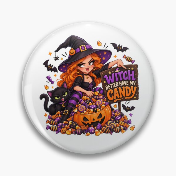 Item preview, Witch Better Have My Candy Halloween | Cute Witch, Black Cat & Pumpkin Candy designed and sold by Pixanova.