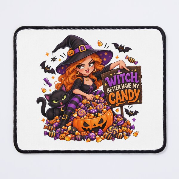 Item preview, Witch Better Have My Candy Halloween | Cute Witch, Black Cat & Pumpkin Candy designed and sold by Pixanova.