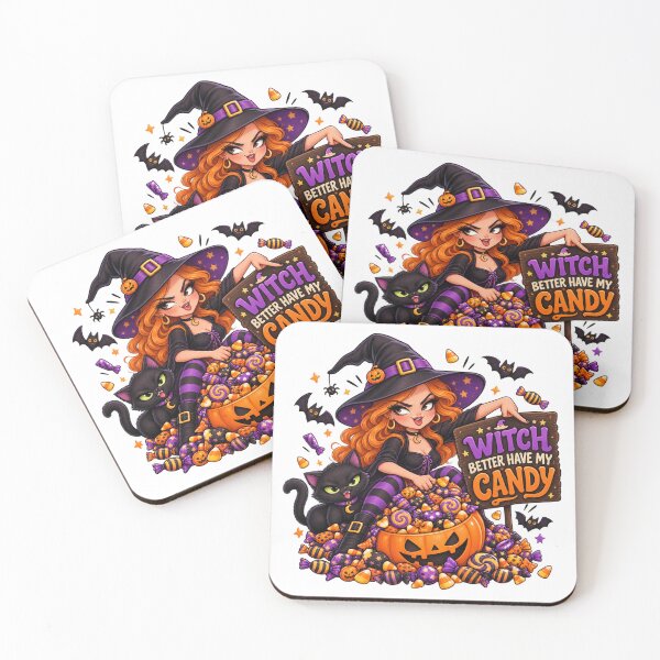 Item preview, Witch Better Have My Candy Halloween | Cute Witch, Black Cat & Pumpkin Candy designed and sold by Pixanova.