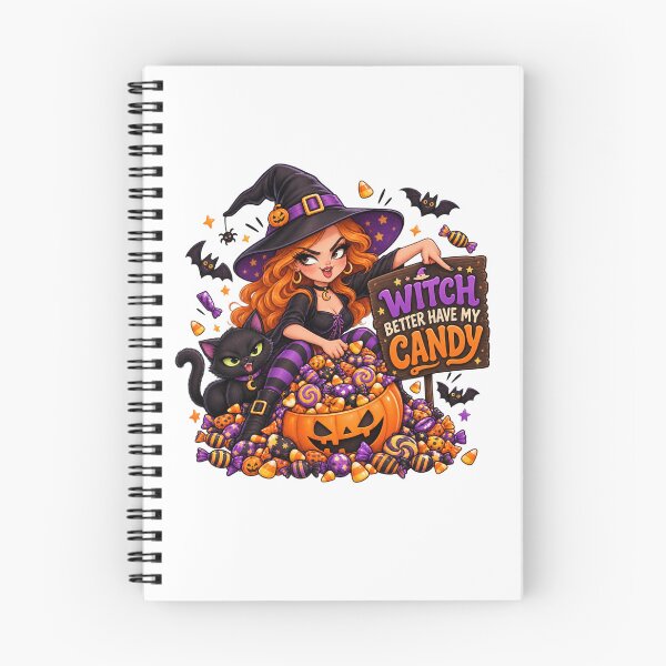 Item preview, Witch Better Have My Candy Halloween | Cute Witch, Black Cat & Pumpkin Candy designed and sold by Pixanova.