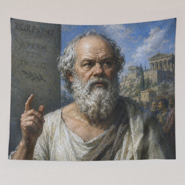 Item preview, Ancient Greek Philosopher Socrates Painting - Philosophy and Reason designed and sold by GalleryKauffeld.