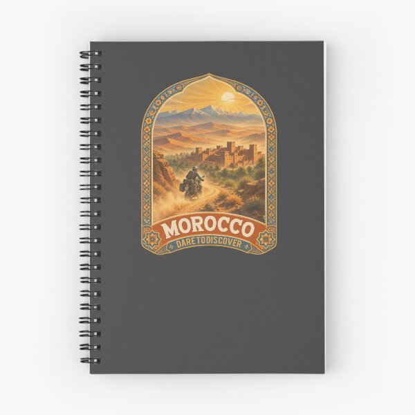 Item preview, MARRUECOS Maroc Moroccan Motorcycle Sticker TShirt 03 designed and sold by OuterShellUK.