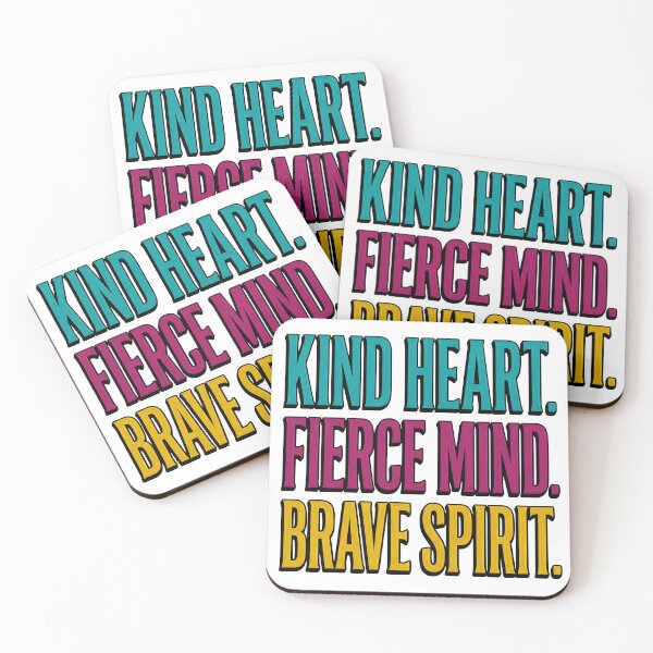 Item preview, Kind Heart Fierce Mind Brave Spirit Vintage Typography designed and sold by IrisByJoVon.