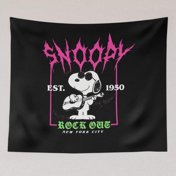 Item preview, Snoopy Rock Out Guitar Flames designed and sold by LittleMamastore.