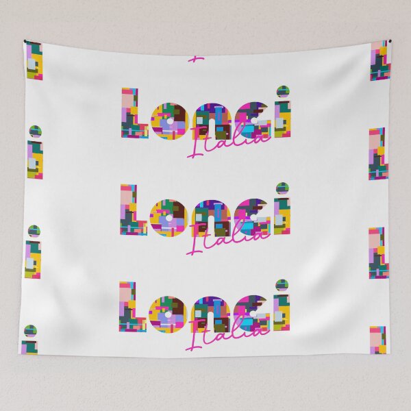 Item preview, Longi, Messina, Italy, Italia, colorful typography design for travellers designed and sold by Wanderful-roads.