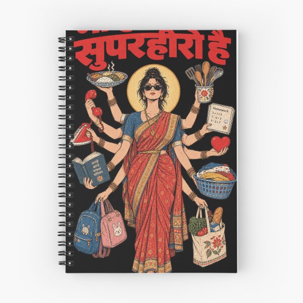 Item preview, Indian Maa Superhero - Sari Thali Art designed and sold by BRTHRCNK01.