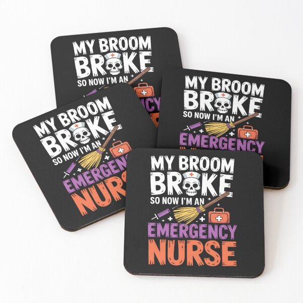 Item preview, Funny Emergency Nurse Halloween Spooky Broom Design designed and sold by limanol.