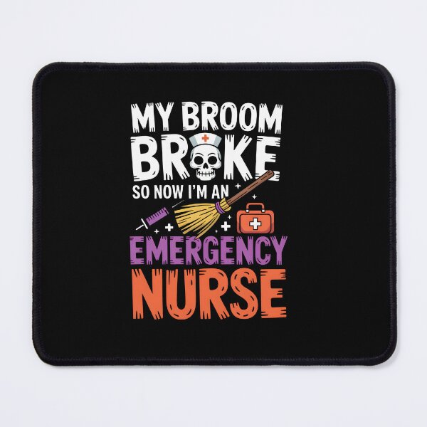 Item preview, Funny Emergency Nurse Halloween Spooky Broom Design designed and sold by limanol.