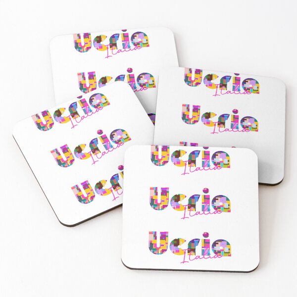 Item preview, Ucria, Messina, Italy, Italia, colorful typography design for travellers designed and sold by Wanderful-roads.