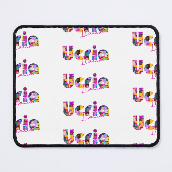 Item preview, Ucria, Messina, Italy, Italia, colorful typography design for travellers designed and sold by Wanderful-roads.