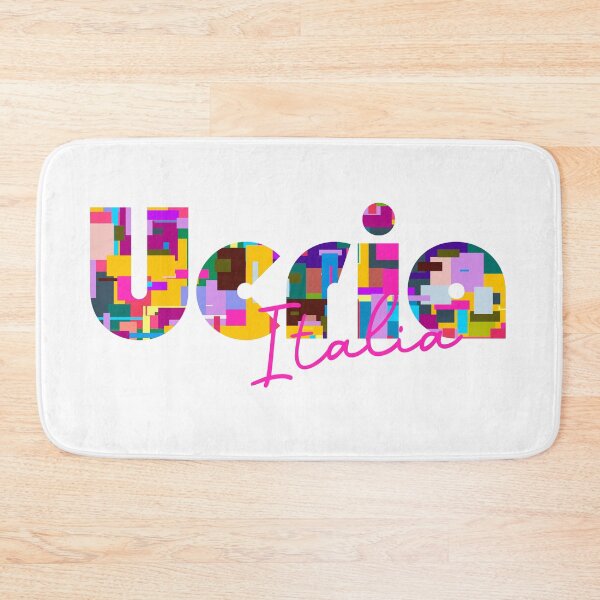 Item preview, Ucria, Messina, Italy, Italia, colorful typography design for travellers designed and sold by Wanderful-roads.