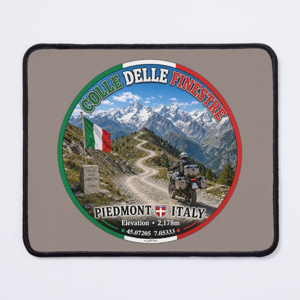 Item preview, Colle delle Finestre Italy Finestre Pass Sticker TShirt 03 designed and sold by OuterShellUK.