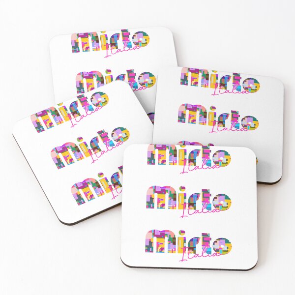 Item preview, Mirto, Messina, Italy, Italia, colorful typography design for travellers designed and sold by Wanderful-roads.