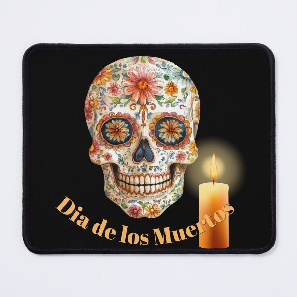 Item preview, Dia de los Muertos Floral Sugar Skull with Candle designed and sold by EwaMariaShop.