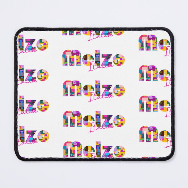 Item preview, Melzo, Milano, Italy, Italia, colorful typography design for travellers designed and sold by Wanderful-roads.