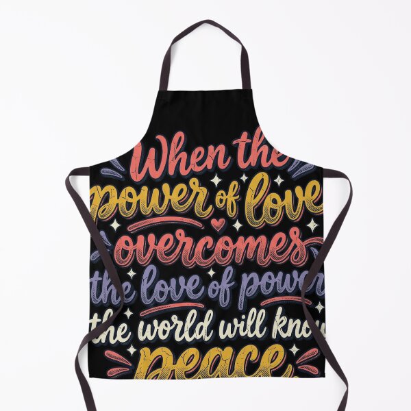 Item preview, When The Power Of Love Overcomes The Love Of Power Peace Retro Graphic designed and sold by GiftsProShop.