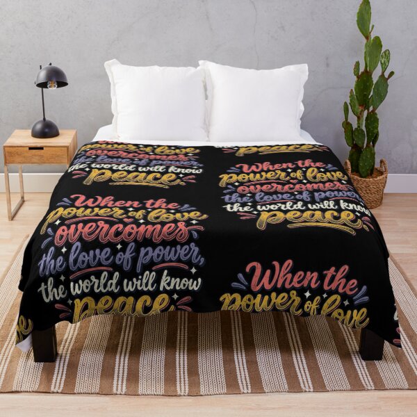 Item preview, When The Power Of Love Overcomes The Love Of Power Peace Retro Graphic designed and sold by GiftsProShop.