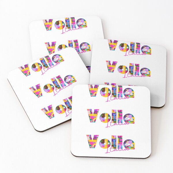 Item preview, Volla, Napoli, Italy, Italia, colorful typography design for travellers designed and sold by Wanderful-roads.