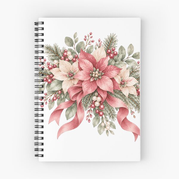 Item preview, Watercolor Christmas Poinsettia Bouquet Nordic Holiday Floral designed and sold by Jonaree Art Design.