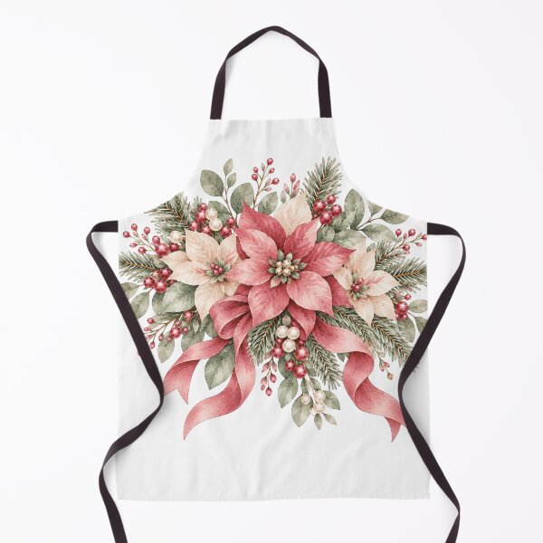 Item preview, Watercolor Christmas Poinsettia Bouquet Nordic Holiday Floral designed and sold by Jonaree Art Design.