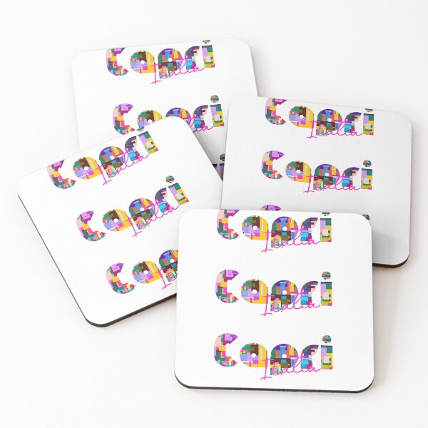 Item preview, Capri, Napoli, Italy, Italia, colorful typography design for travellers designed and sold by Wanderful-roads.