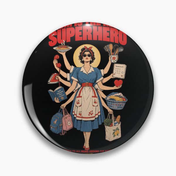 Item preview, American Mom Superhero - Retro Housewife Art designed and sold by BRTHRCNK01.
