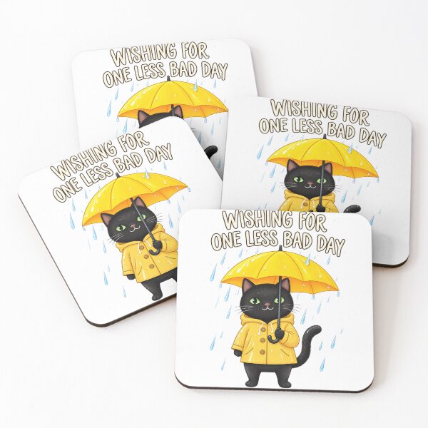 Item preview, Black Cat Umbrella Wishing For One Less Bad Day designed and sold by Nicha Studio.