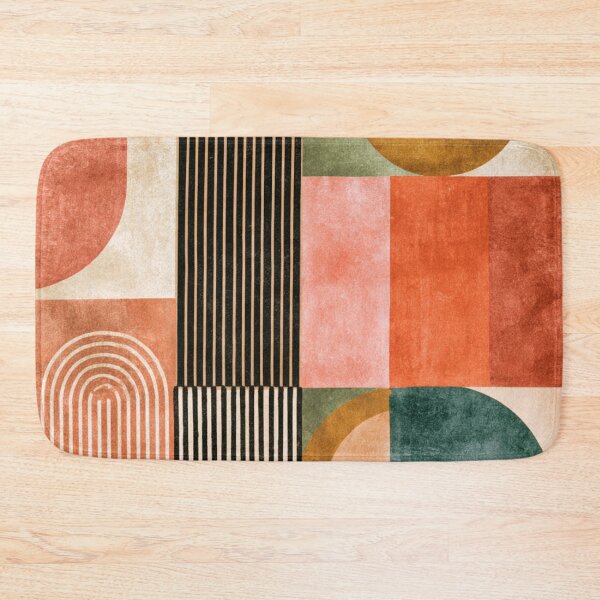 Item preview, Mid-Century Modern Abstract - Vintage Earth Tone Arches - Retro Geometric Art designed and sold by GrinGalore.