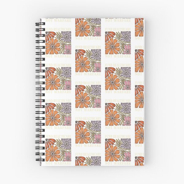 Item preview, Fund Healthcare Not Warfare Retro Floral Anti War Peace Graphic designed and sold by GiftsProShop.