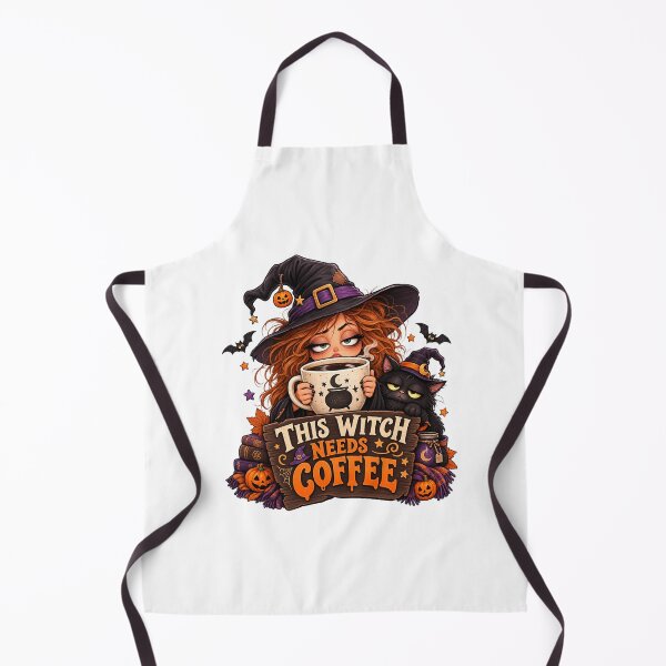Item preview, This Witch Needs Coffee Halloween | Funny Witch Coffee & Black Cat Design designed and sold by Pixanova.
