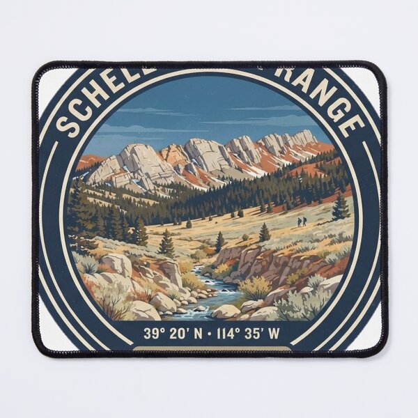 Item preview, Schell Creek Range Nevada Vintage Hiking Badge designed and sold by mnkyride.