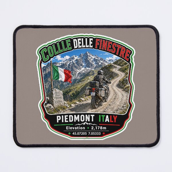 Item preview, Colle delle Finestre Italy Finestre Pass Sticker TShirt 04 designed and sold by OuterShellUK.