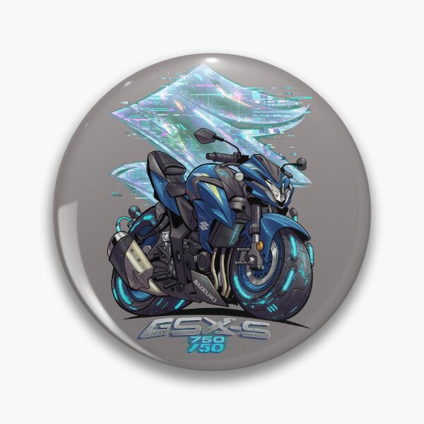Item preview, Chibi Suzuki GSX-S 750 Motorcycle & Logo Art-16 designed and sold by MichaelMayers.