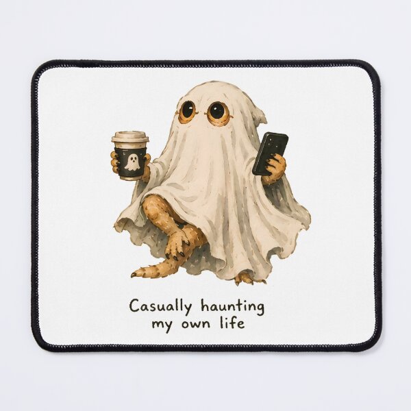Item preview, Bearded Dragon Halloween Ghost Sheet Coffee Art designed and sold by Messybeardie1.
