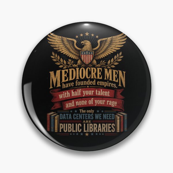 Item preview, Mediocre Men Have Founded Empires Public Libraries Retro Eagle Graphic designed and sold by GiftsProShop.