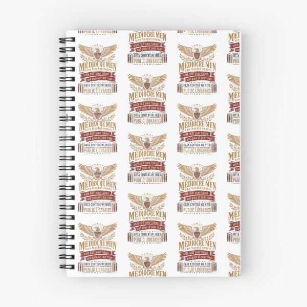 Item preview, Mediocre Men Have Founded Empires Public Libraries Retro Eagle Graphic designed and sold by GiftsProShop.