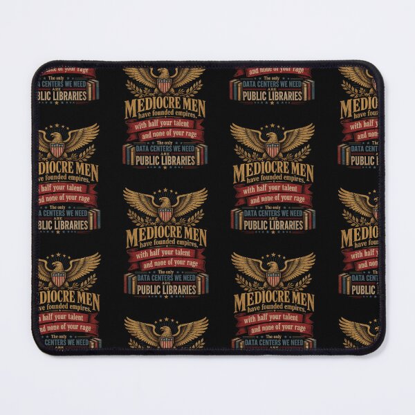 Item preview, Mediocre Men Have Founded Empires Public Libraries Retro Eagle Graphic designed and sold by GiftsProShop.