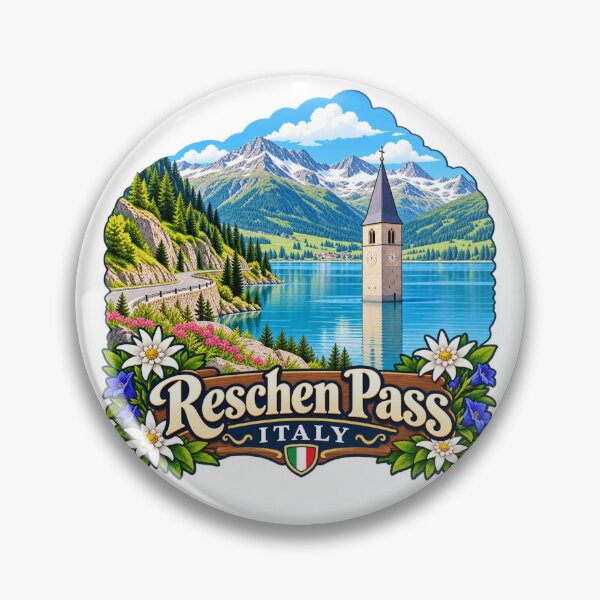 Item preview, Reschen Pass, Italy - Alpine Lake designed and sold by Myra365Art.