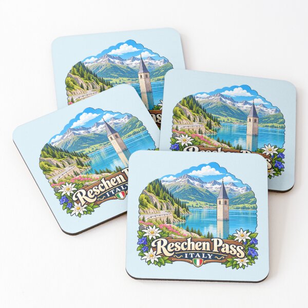 Item preview, Reschen Pass, Italy - Alpine Lake designed and sold by Myra365Art.