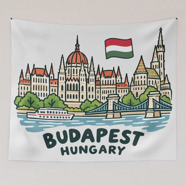 Item preview, Budapest Hungary Cute City designed and sold by HowToCanadian.