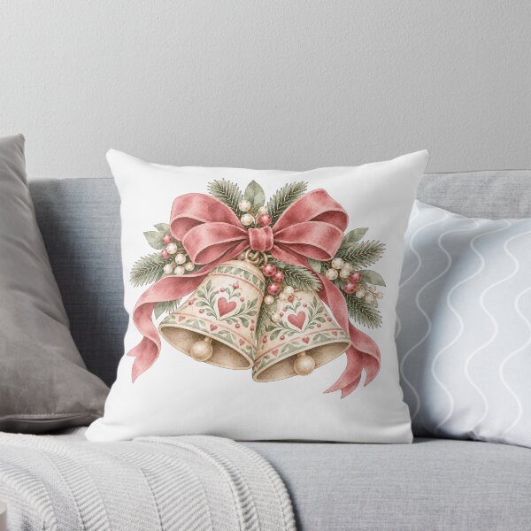 Item preview, Vintage Christmas Bells Watercolor Nordic Holiday Ribbon designed and sold by Jonaree Art Design.