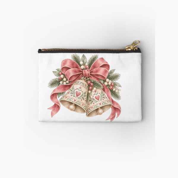 Item preview, Vintage Christmas Bells Watercolor Nordic Holiday Ribbon designed and sold by Jonaree Art Design.