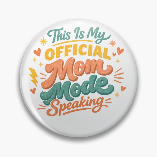 Item preview, This Is My Official Mom Mode Speaking Funny Mom Life Retro Typography Art designed and sold by inkoutninja.