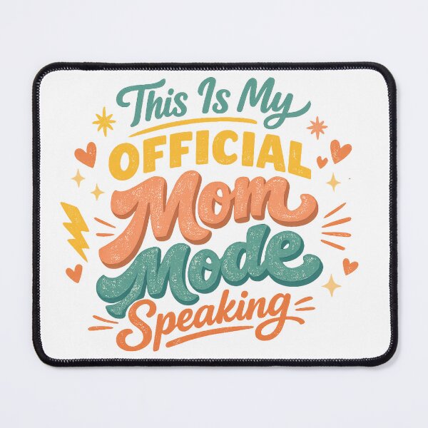 Item preview, This Is My Official Mom Mode Speaking Funny Mom Life Retro Typography Art designed and sold by inkoutninja.