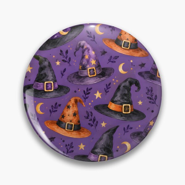 Item preview, Watercolor Witch Hats Halloween Seamless Pattern designed and sold by blankTeeShirt.