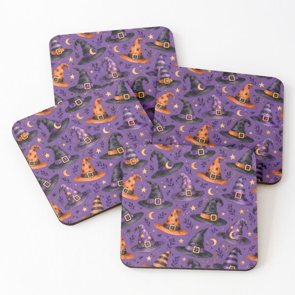Item preview, Watercolor Witch Hats Halloween Seamless Pattern designed and sold by blankTeeShirt.