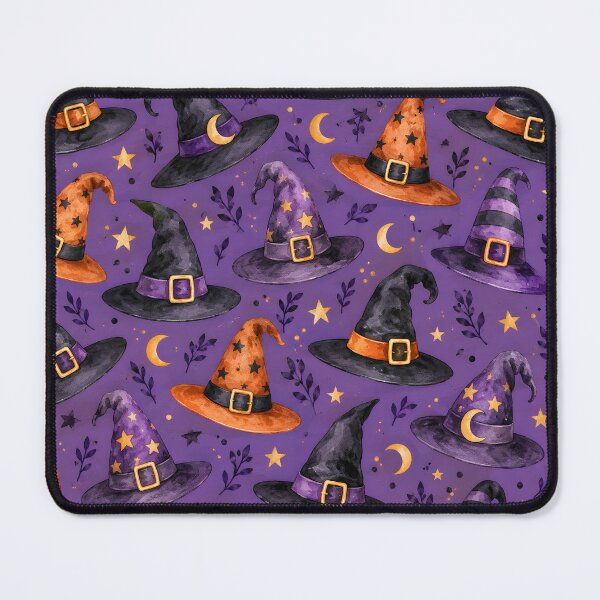 Item preview, Watercolor Witch Hats Halloween Seamless Pattern designed and sold by blankTeeShirt.