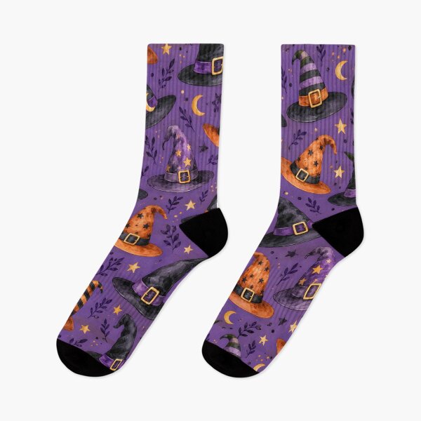 Item preview, Watercolor Witch Hats Halloween Seamless Pattern designed and sold by blankTeeShirt.