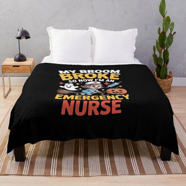 Item preview, My Broom Broke Emergency Nurse Funny Cartoon Design designed and sold by limanol.